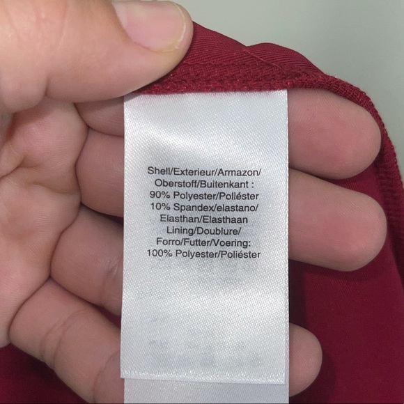 DKNY Red velvet midi dress - Picture 6 of 6